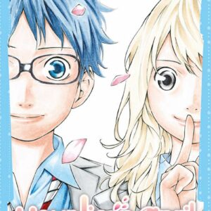 reprensentation de deux personnage de l'univers de your lie in april une femme et un homme à lunette