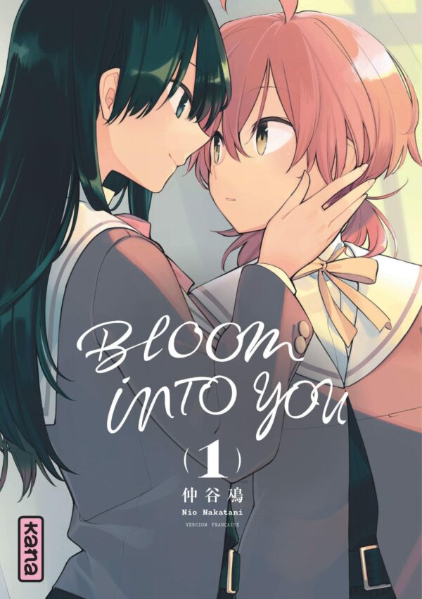 deux femme issues du manga Bloom into you l'une est brune est souriante et l'autre rousse
