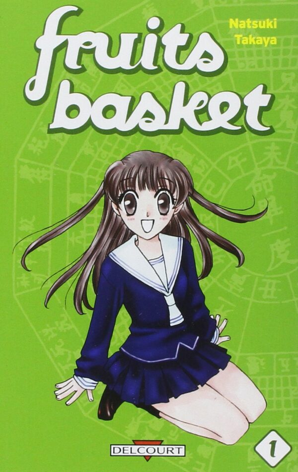 Image reprséentant une fille de l'univers de fruit basket sous un fond vert